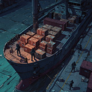 Smugglers at an illegal harbor